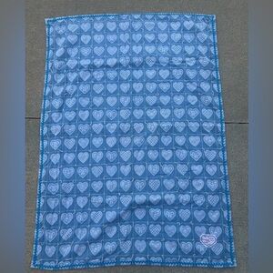Handmade 4ft x 3ft Blue Heart Blanket